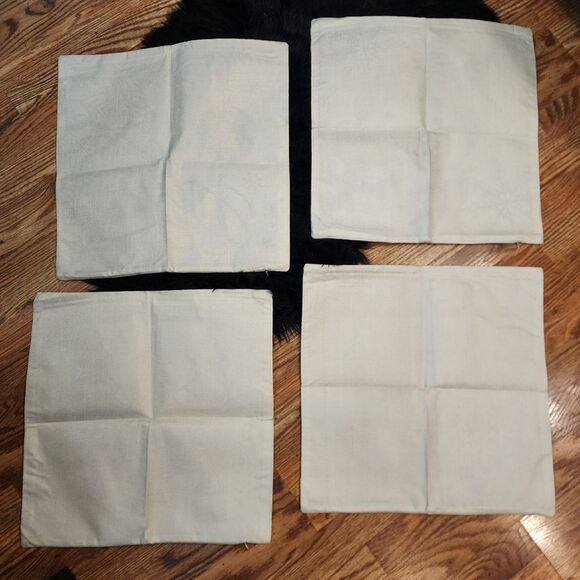 Set of 4 Throw Pillow Covers Snowman, Joy, Believe, Christmas Trees 18"x18" - Picture 9 of 14